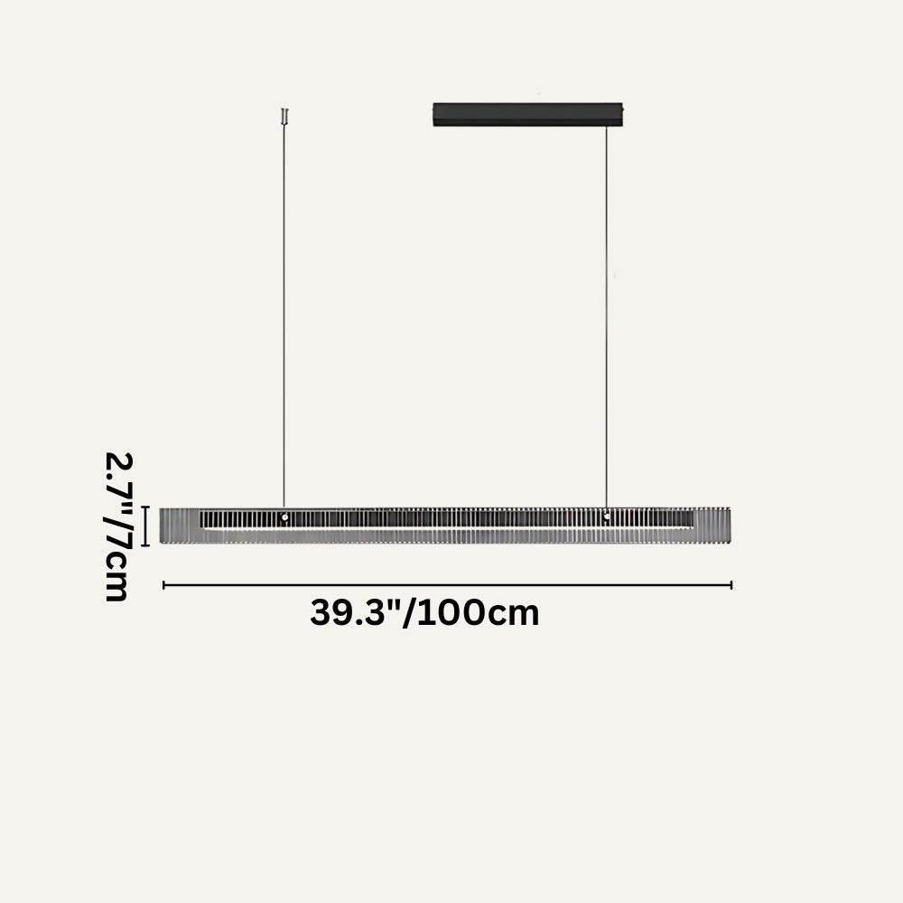 Freyza - Elegant Modern Iron Linear Bar Chandelier