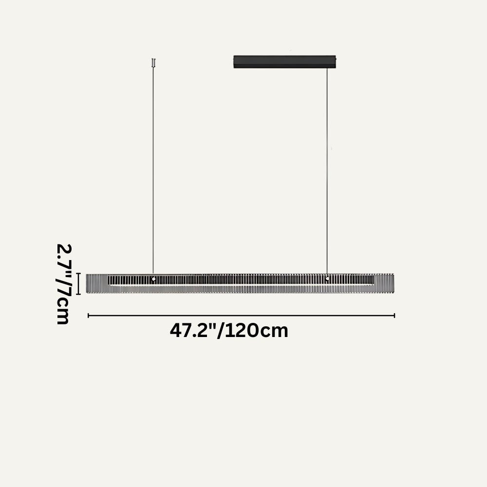 Freyza - Elegant Modern Iron Linear Bar Chandelier