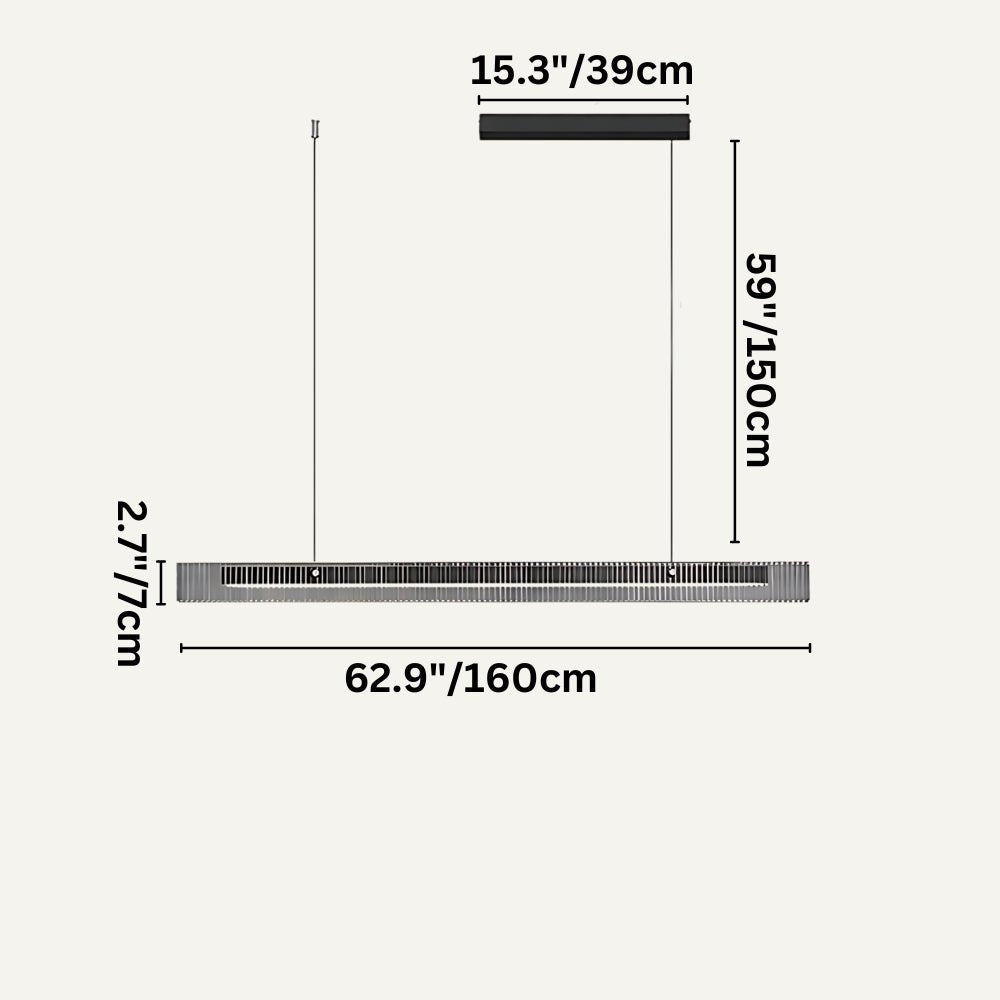 Freyza - Elegant Modern Iron Linear Bar Chandelier