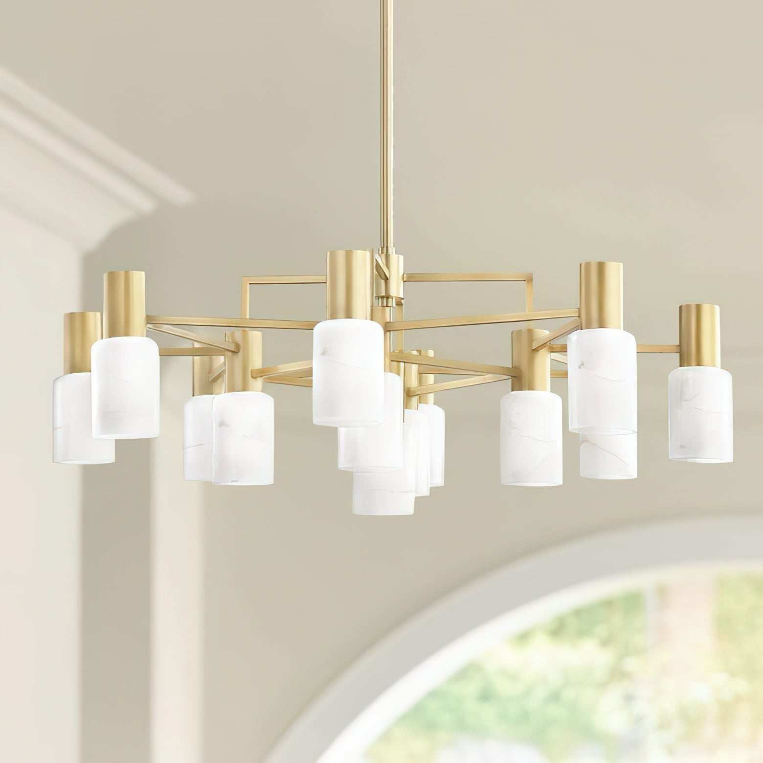 Freyza | Drift Centerport Chrom-Kronleuchter – Esszimmer Wohnzimmer