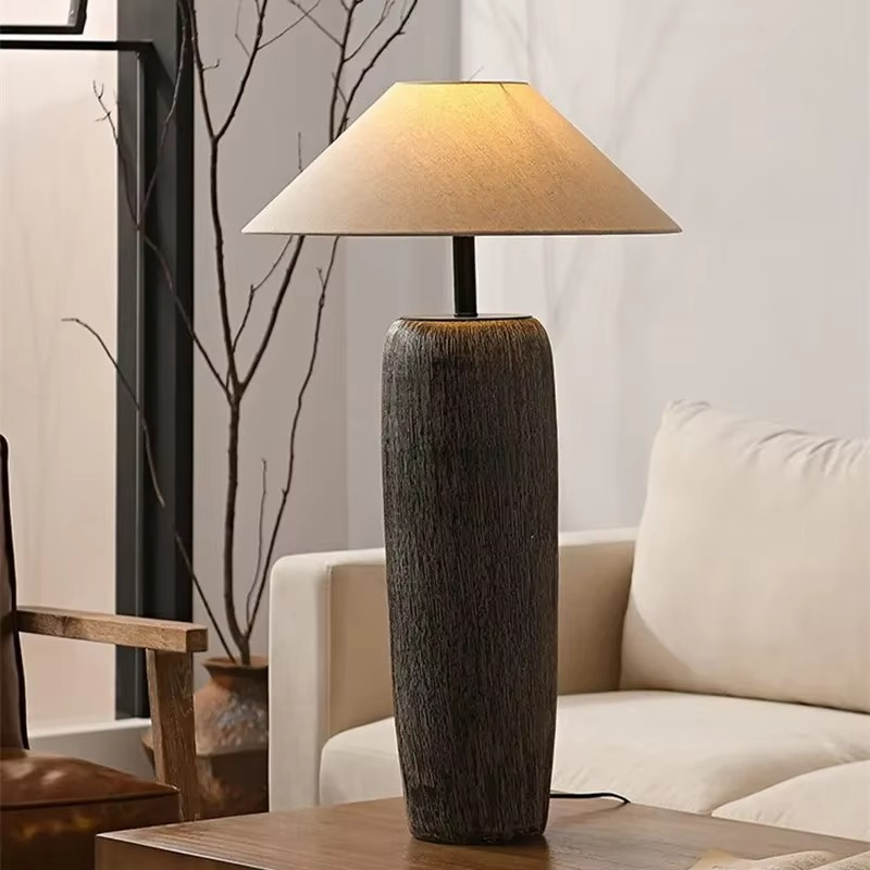 Freyza - Ceramica | Elegant Modern Floor Lamp with Handcrafted Ceramic Base