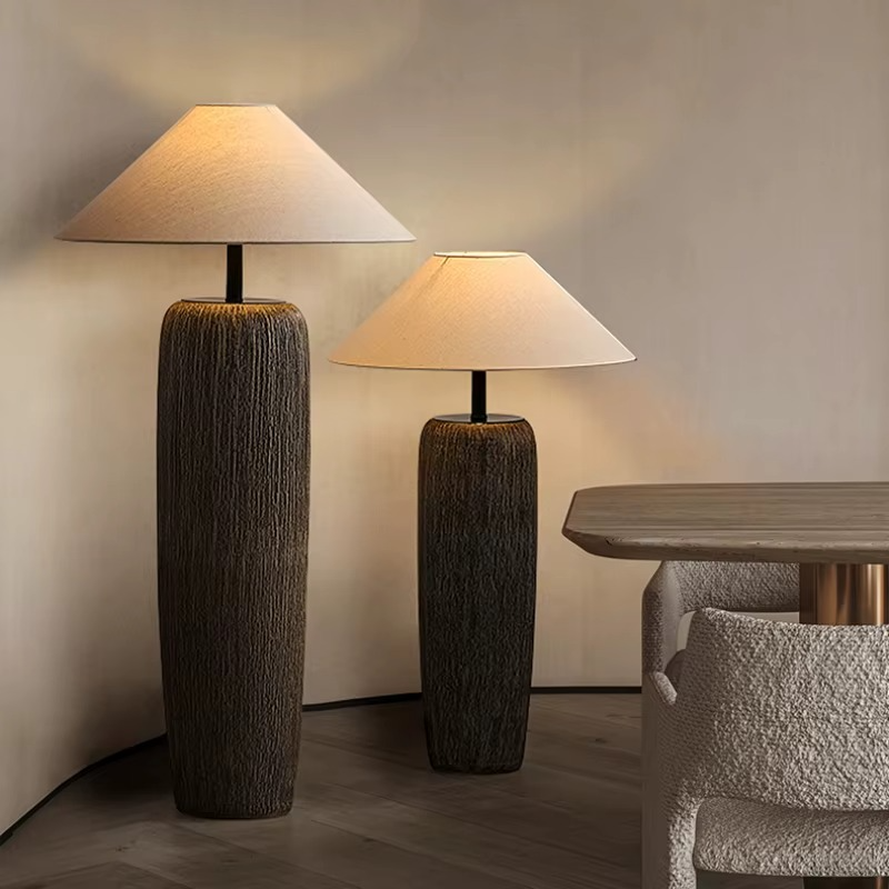 Freyza - Ceramica | Elegant Modern Floor Lamp with Handcrafted Ceramic Base
