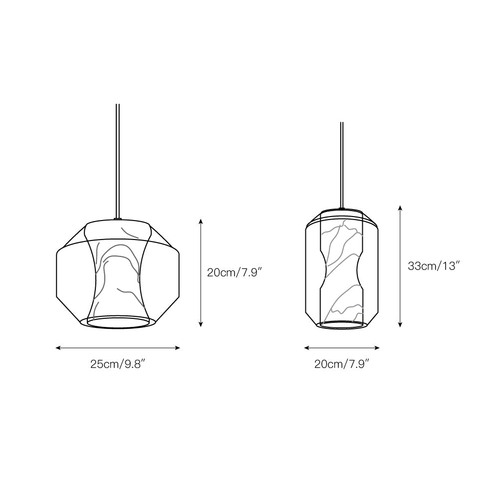 Freyza | Allirila Alabaster Glass Glass Pendant Light – Kitchen Dining Room