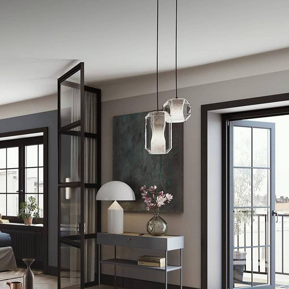 Freyza | Allirila Alabaster Glass Glass Pendant Light – Kitchen Dining Room