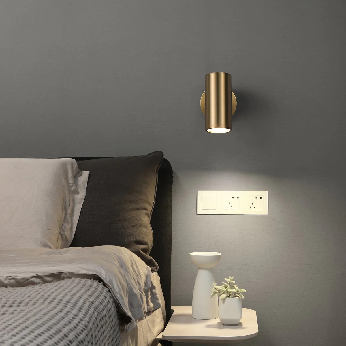 Freyza | Frost Brass Sconce Brass Wall Light – Bedroom Hallway