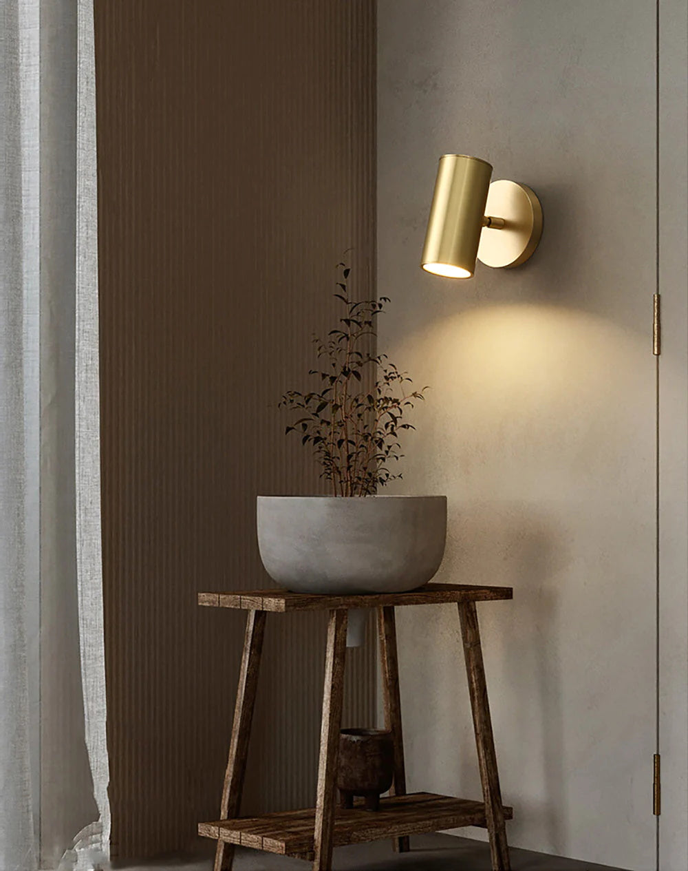Freyza | Frost Brass Sconce Brass Wall Light – Bedroom Hallway