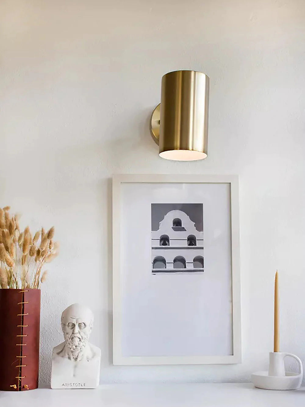 Freyza | Frost Brass Sconce Brass Wall Light – Bedroom Hallway