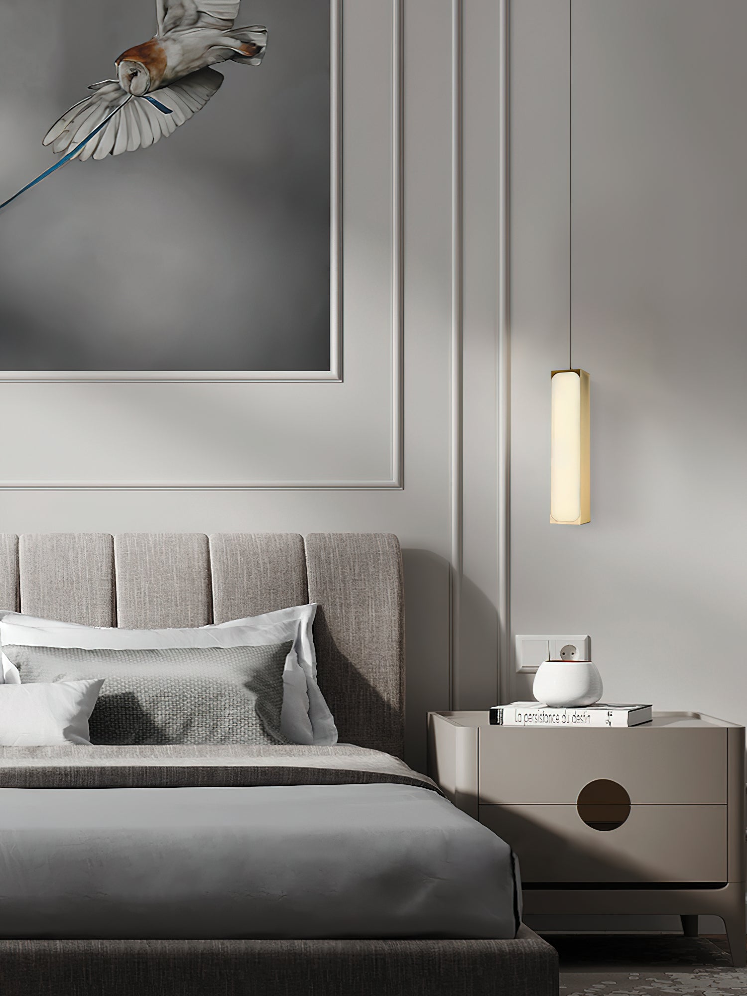 Freyza | Gleam Brass Alabaster Brass Pendant Light – Kitchen Dining Room