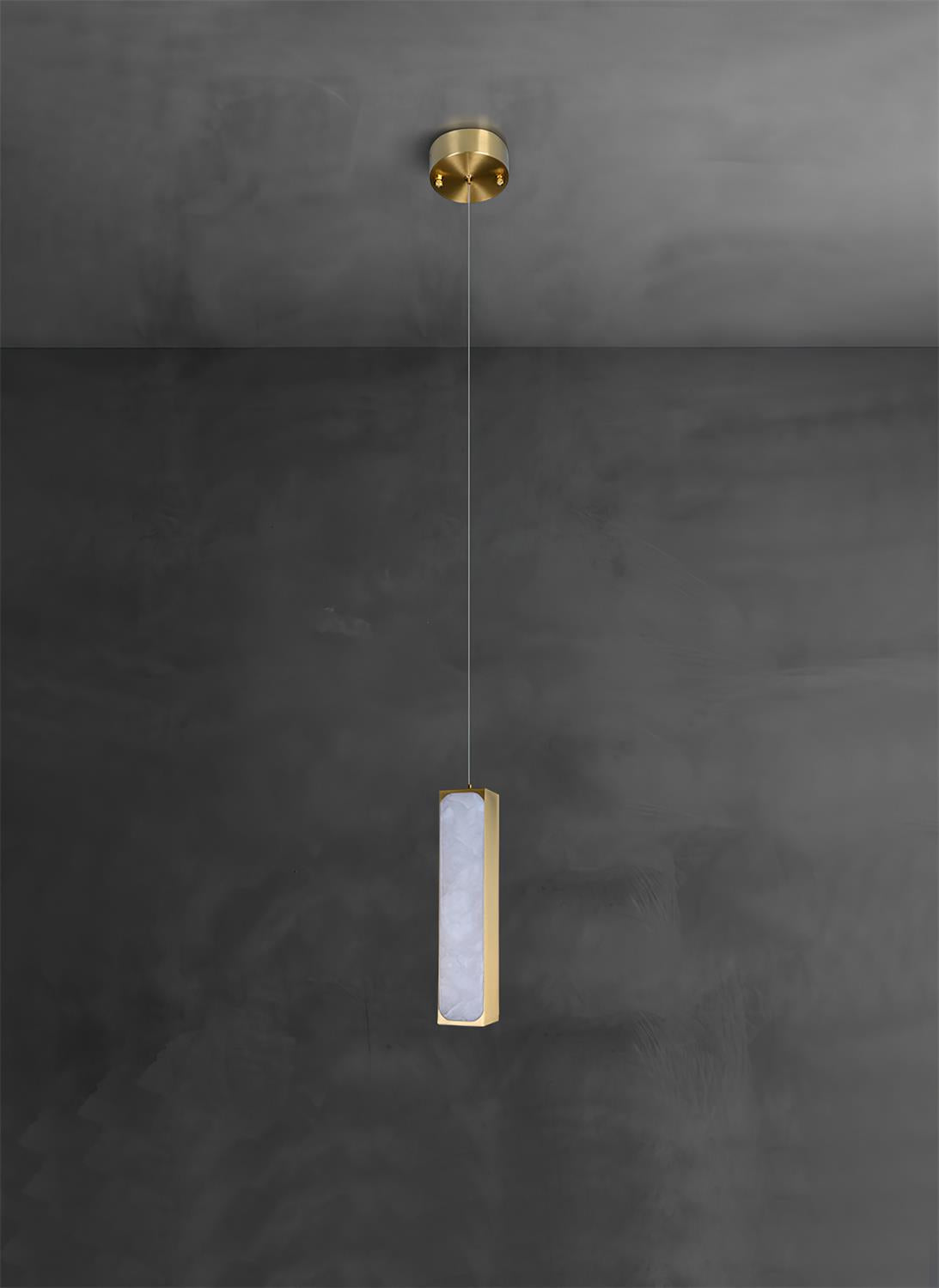 Freyza | Gleam Brass Alabaster Brass Pendant Light – Kitchen Dining Room