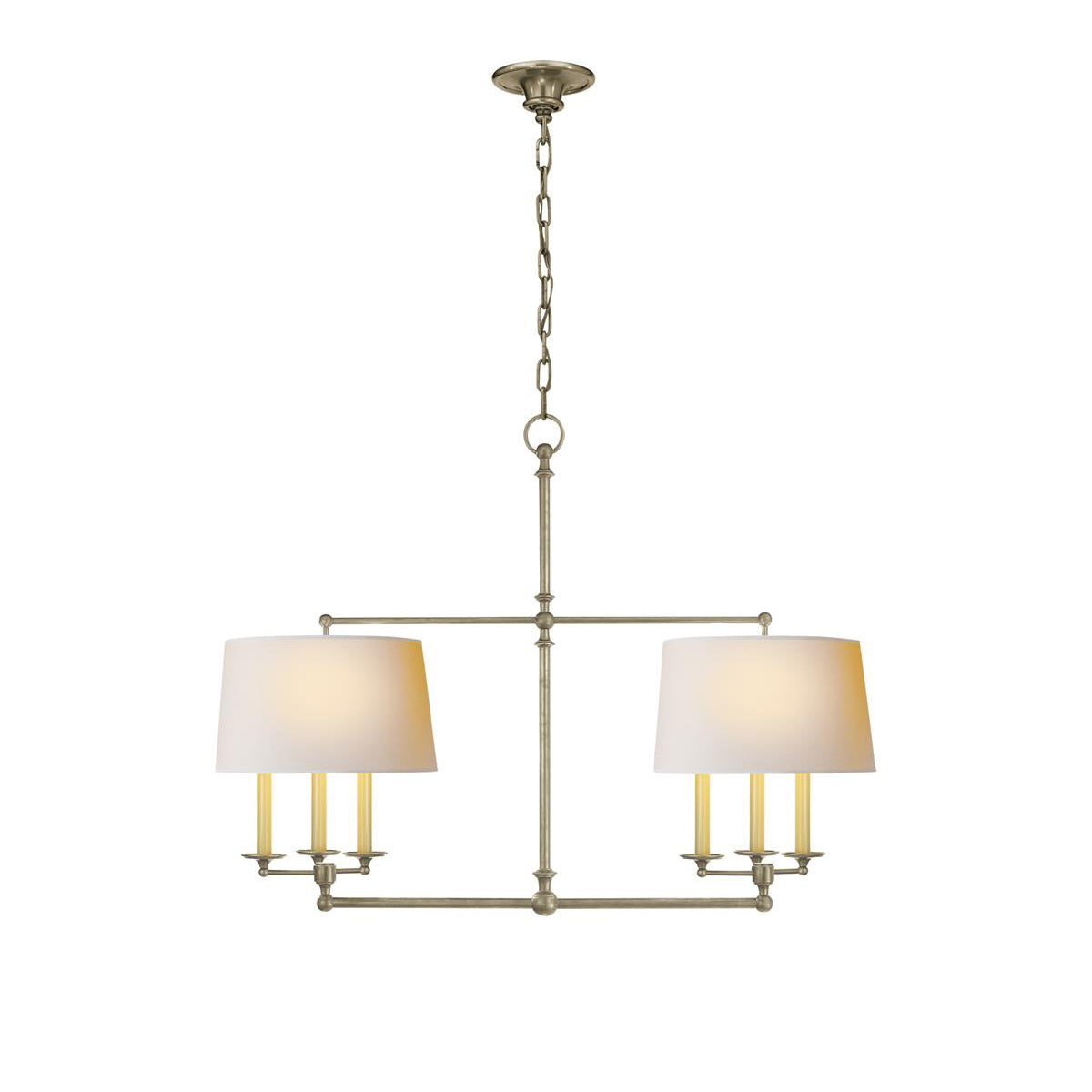 Freyza | Inlay Classic Art Brass Fabric Chandelier – Vintage Dining Room Living Room