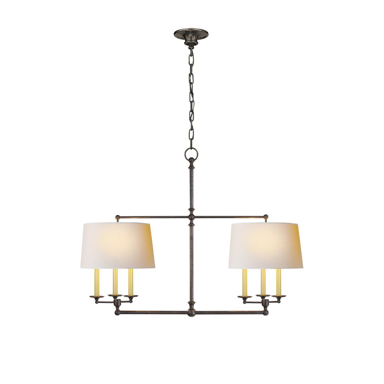 Freyza | Inlay Classic Art Brass Fabric Chandelier – Vintage Dining Room Living Room