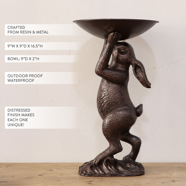 Freyza - Charming Bunny Bowl | Decorative Centerpiece Bowl with Elegant Design for Timeless Easter Decor