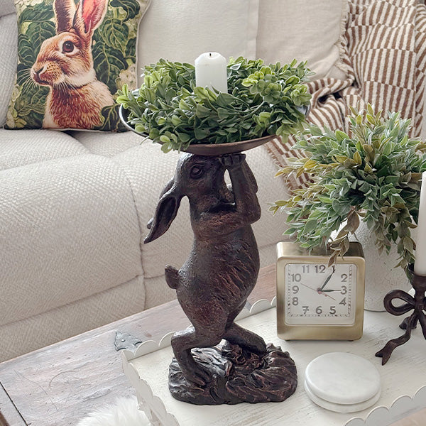 Freyza - Charming Bunny Bowl | Decorative Centerpiece Bowl with Elegant Design for Timeless Easter Decor