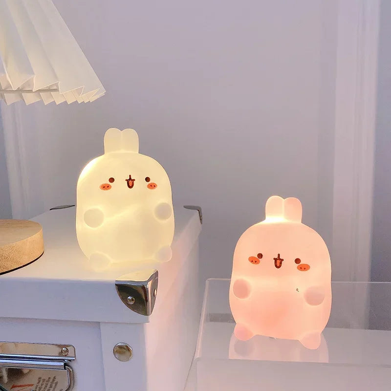 Charming Rabbit LED Night Light with Soft Glow | Battery Operated for Cozy Atmosphere 1