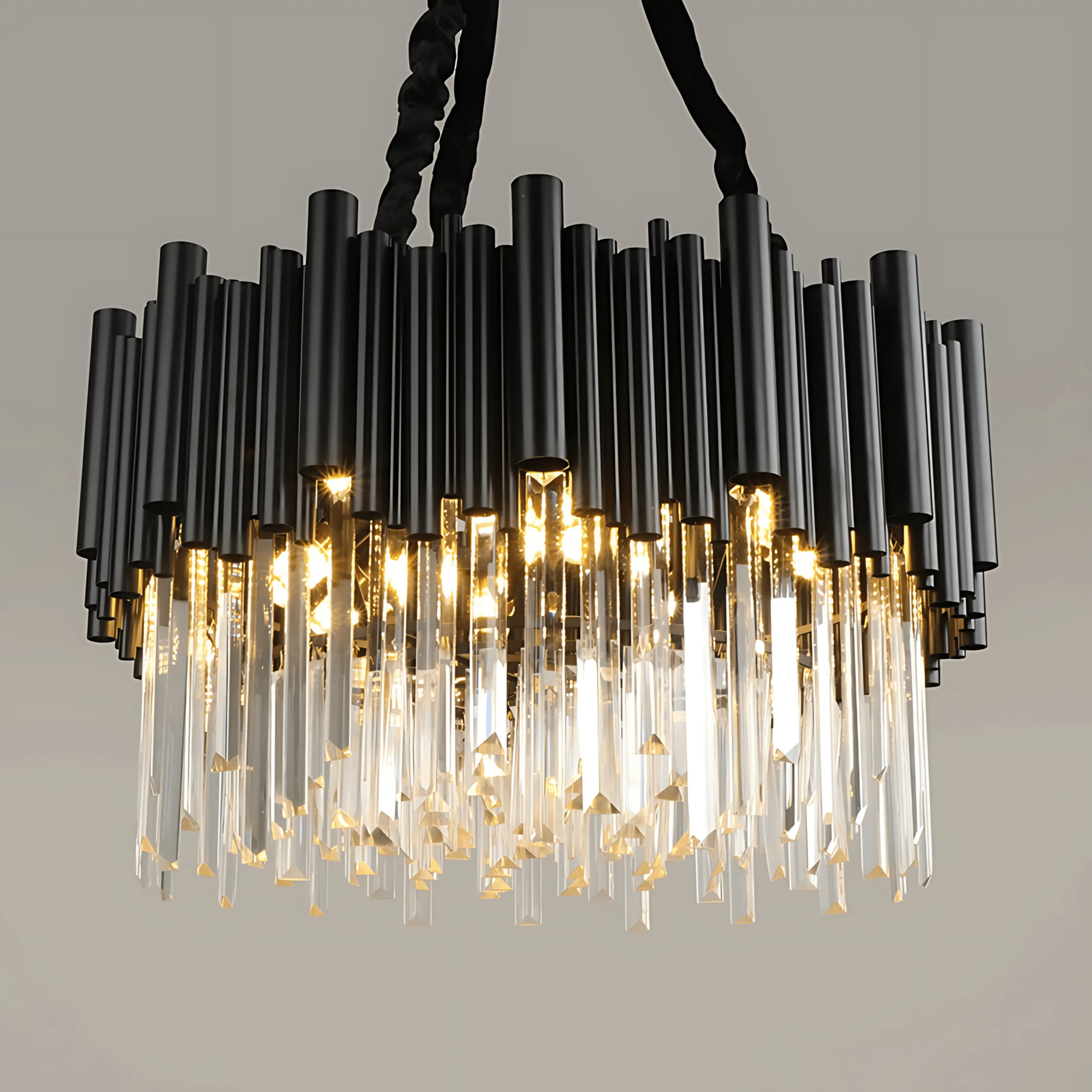ChelseaCrystal | Elegant Black Crystal Modern Chandelier Light 1