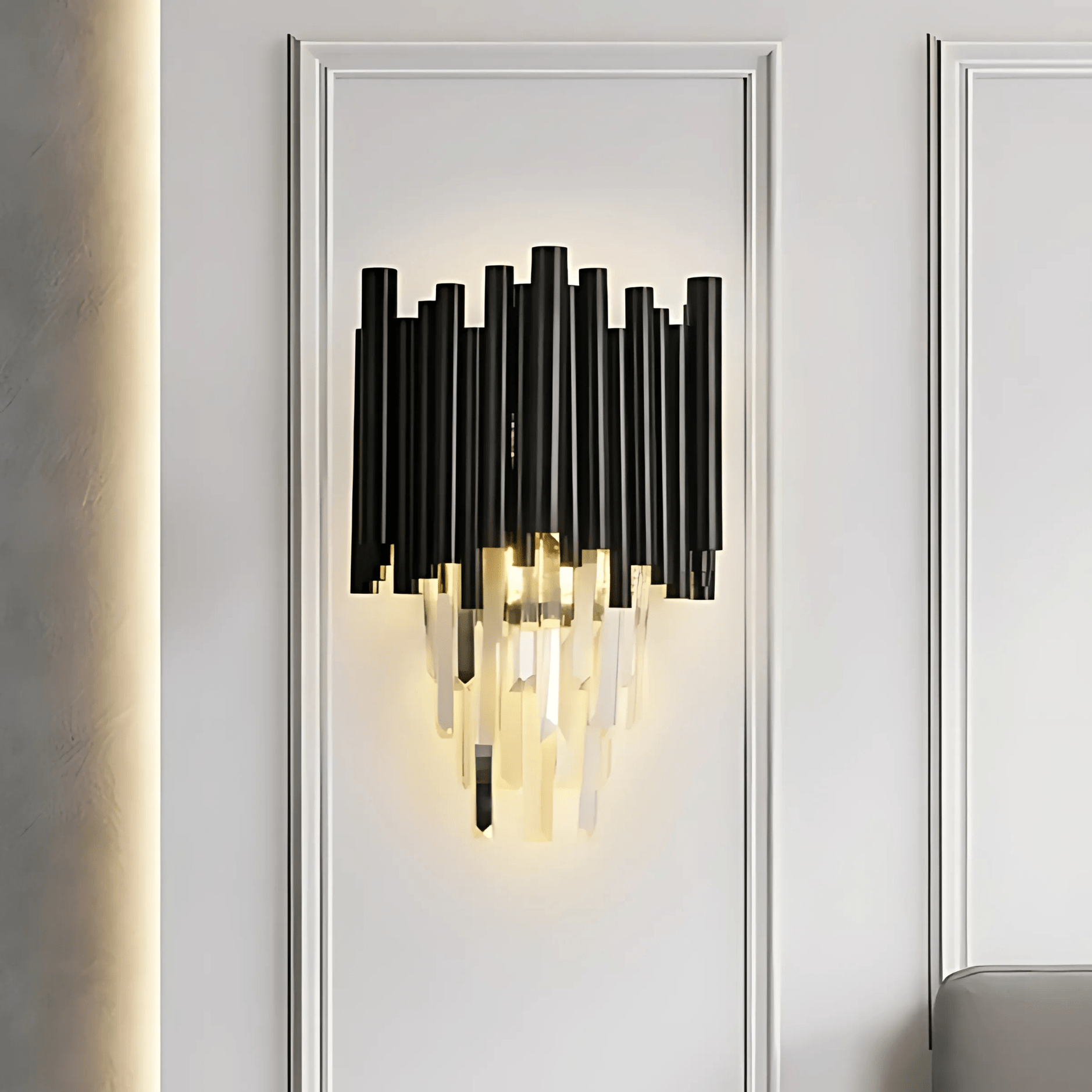 ChelseaCrystal | Elegant Black Crystal Modern Chandelier Light 6