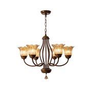 Freyza | Brume Vintage Industrial Glass Chandelier – Industrial Dining Room Living Room