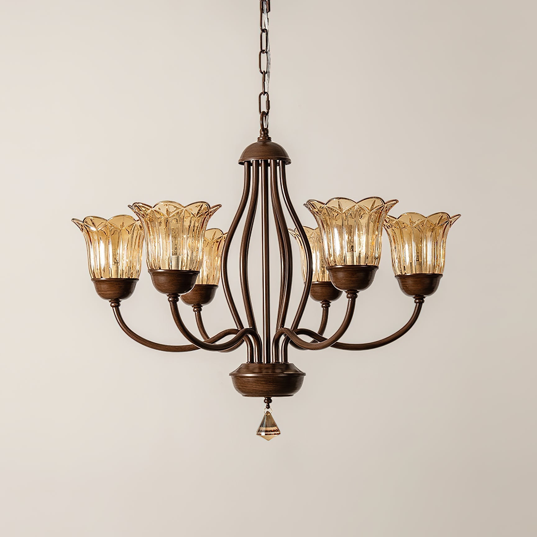 Freyza | Brume Vintage Industrial Glass Chandelier – Industrial Dining Room Living Room