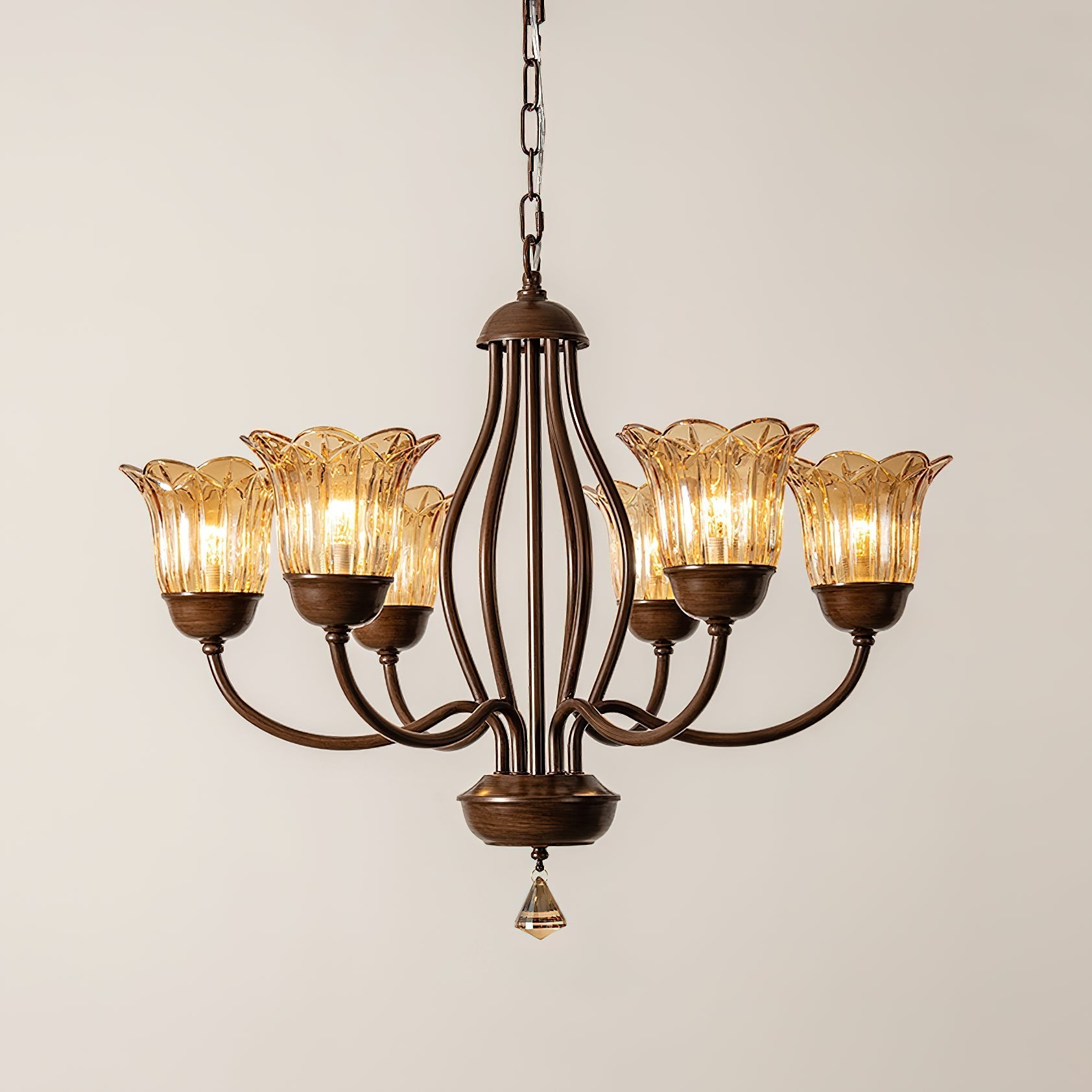 Freyza | Brume Vintage Industrial Glass Chandelier – Industrial Dining Room Living Room