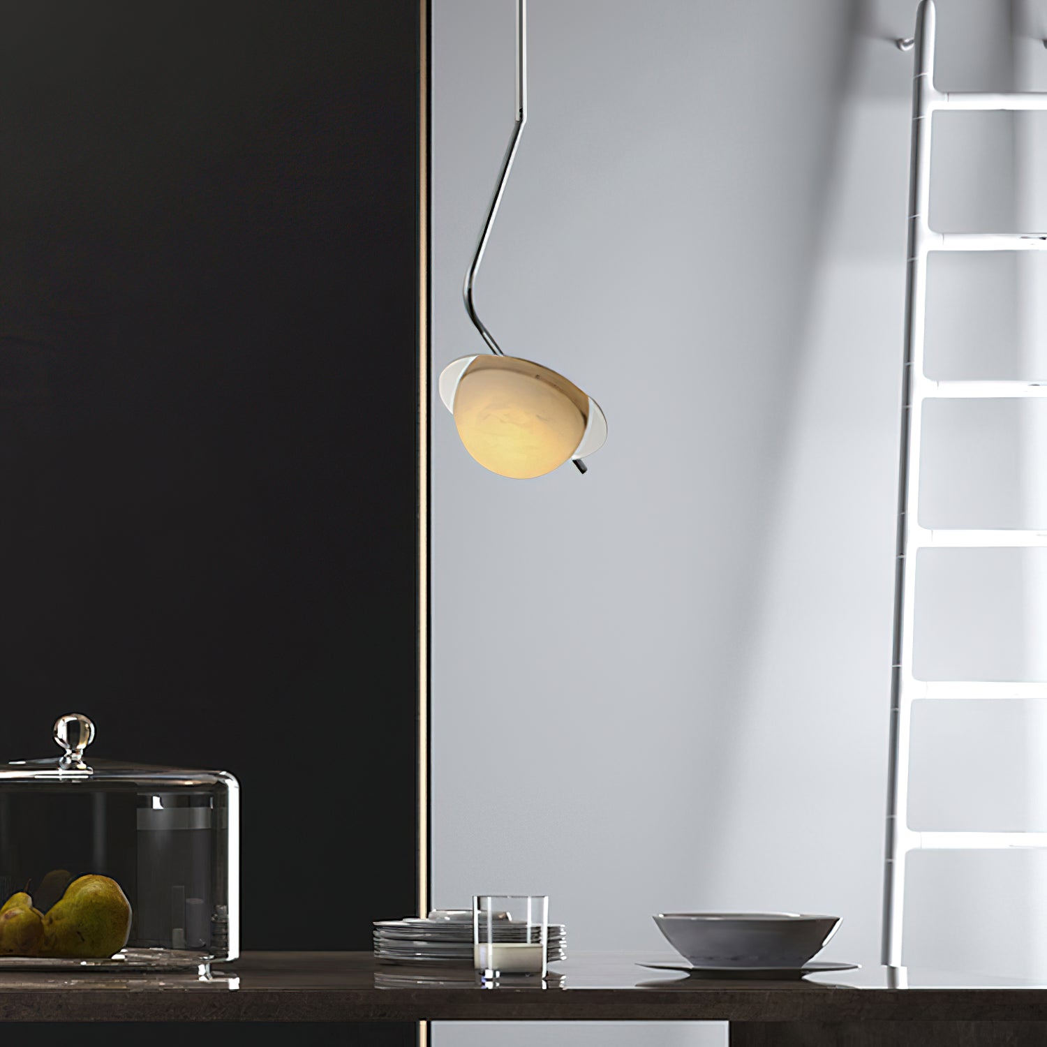 Freyza | Ivvaros Chic Luminance Edelstahl-Pendelleuchte – Küche, Esszimmer