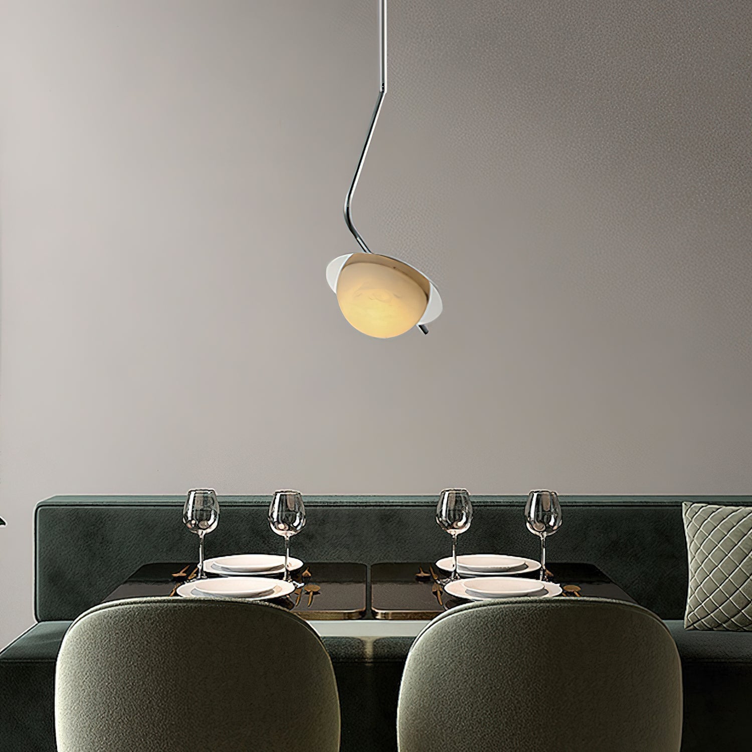 Freyza | Ivvaros Chic Luminance Edelstahl-Pendelleuchte – Küche, Esszimmer