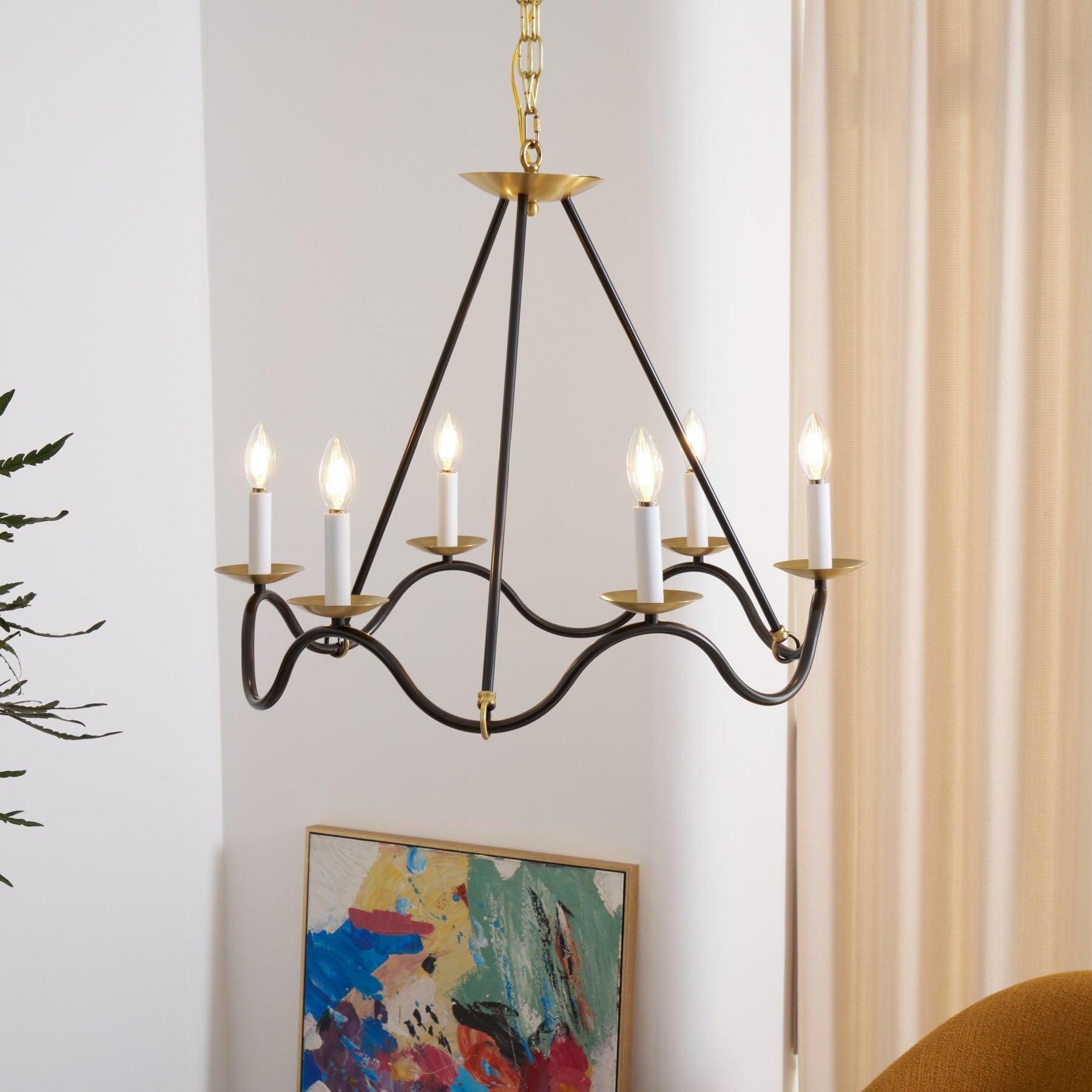 Freyza | Shine Vintage Industrial Brass Chandelier – Industrial Dining Room Living Room