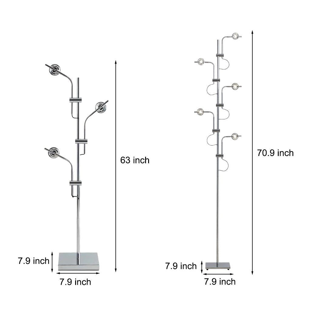 ChromeAura | Modern Industrial Multi-Angle Floor Lamp for Living Room 6
