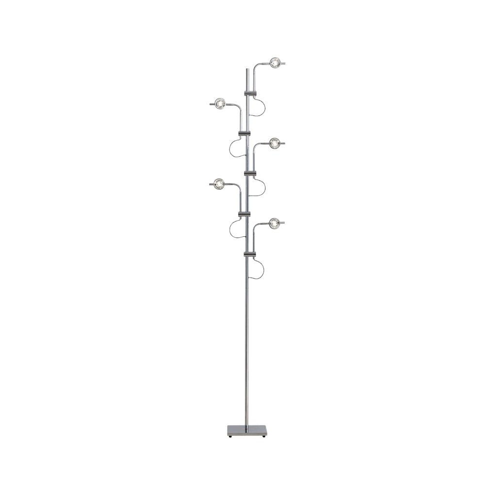 ChromeAura | Modern Industrial Multi-Angle Floor Lamp for Living Room 8