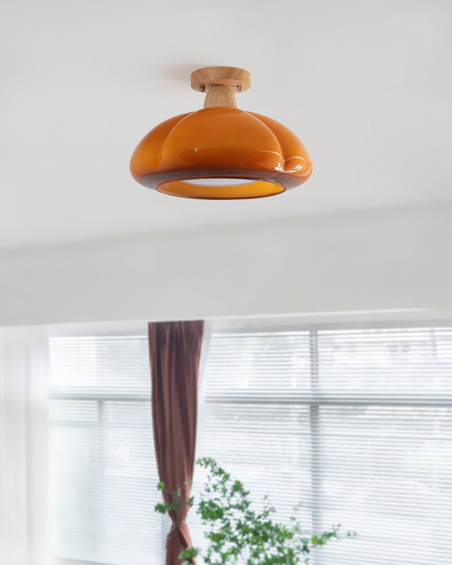 Plafonnier encastré en verre ambré Freyza | Ambrina – Chambre, couloir, cuisine