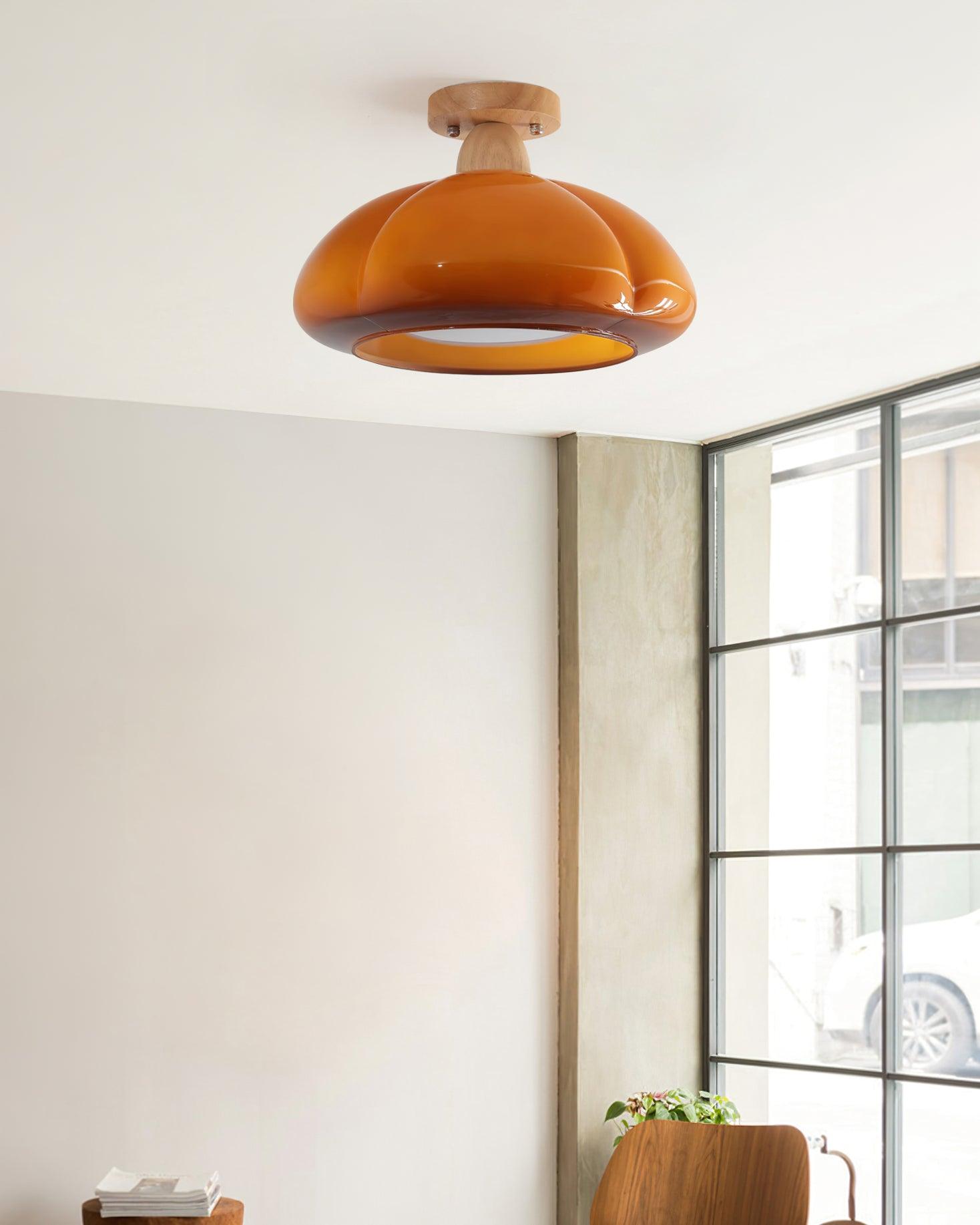 Plafonnier encastré en verre ambré Freyza | Ambrina – Chambre, couloir, cuisine