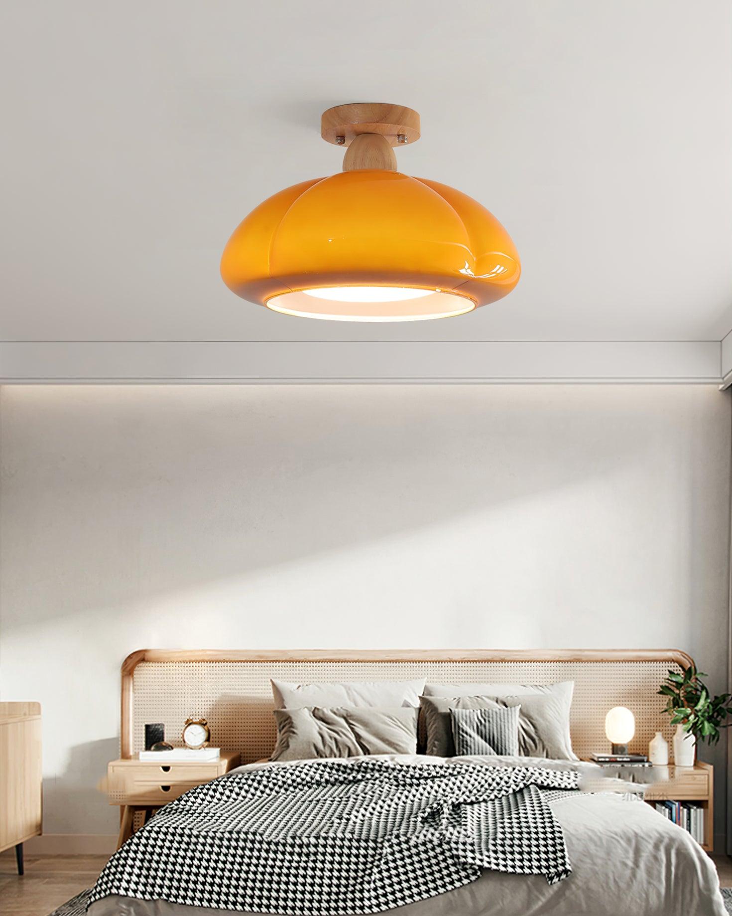 Plafonnier encastré en verre ambré Freyza | Ambrina – Chambre, couloir, cuisine