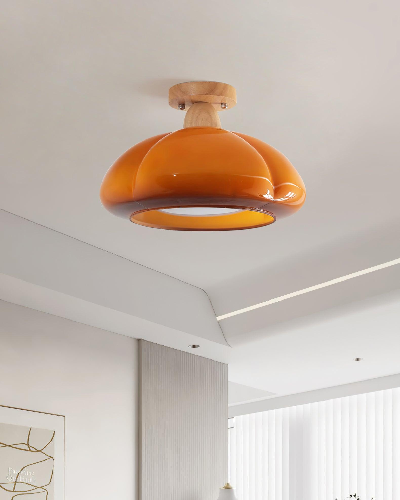 Plafonnier encastré en verre ambré Freyza | Ambrina – Chambre, couloir, cuisine