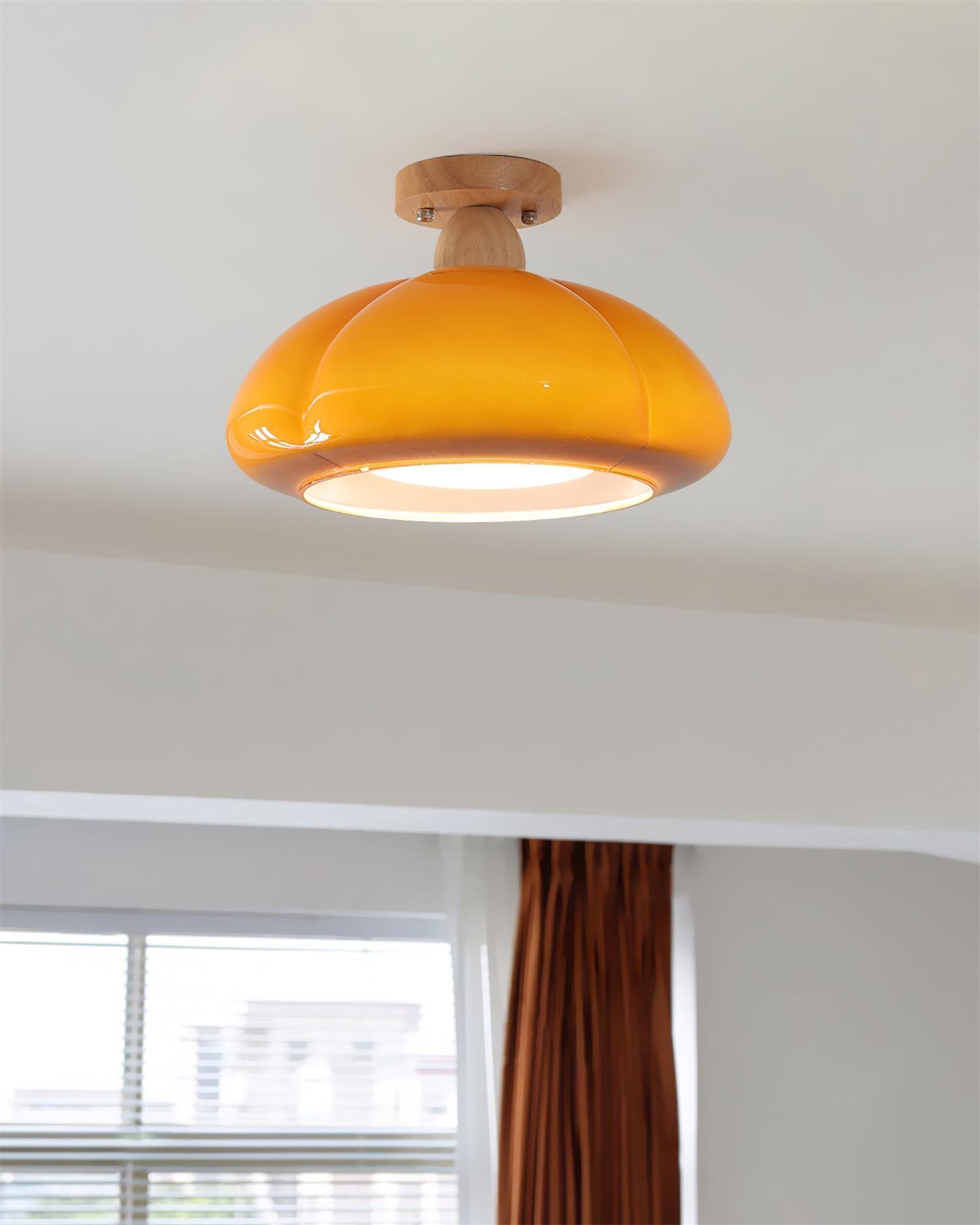 Plafonnier encastré en verre ambré Freyza | Ambrina – Chambre, couloir, cuisine