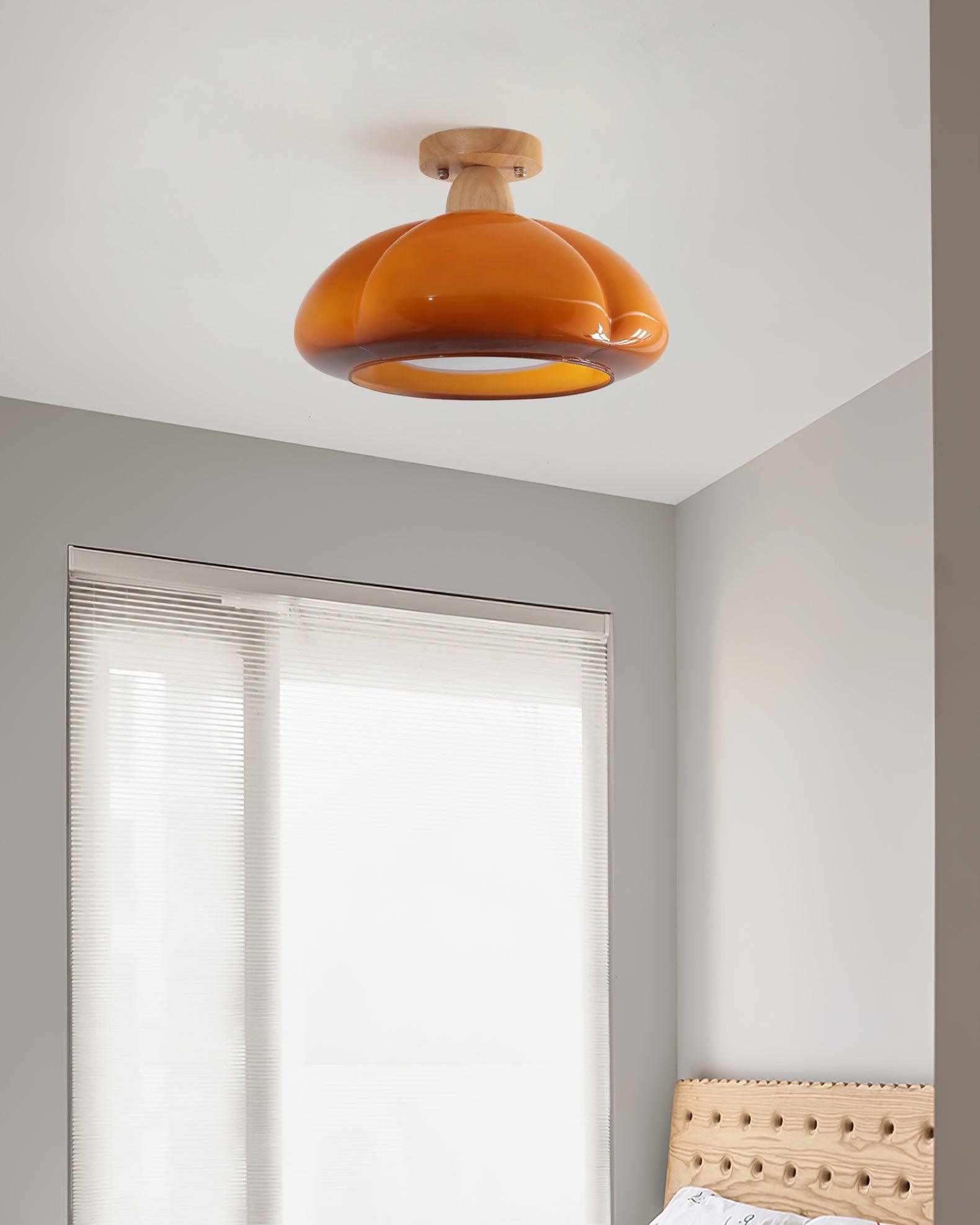 Plafonnier encastré en verre ambré Freyza | Ambrina – Chambre, couloir, cuisine