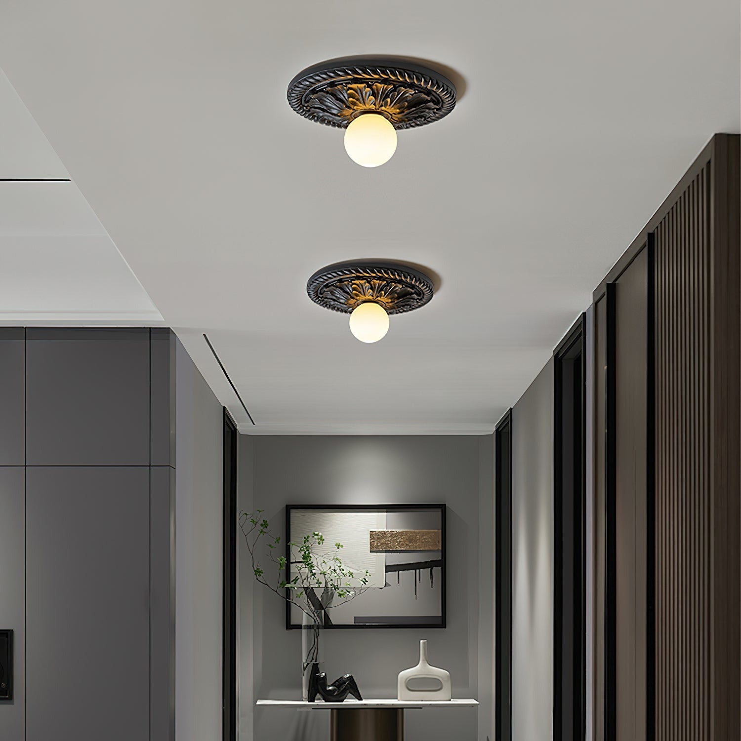 Freyza | Plafonnier encastré – Style vintage pour chambre, couloir et cuisine