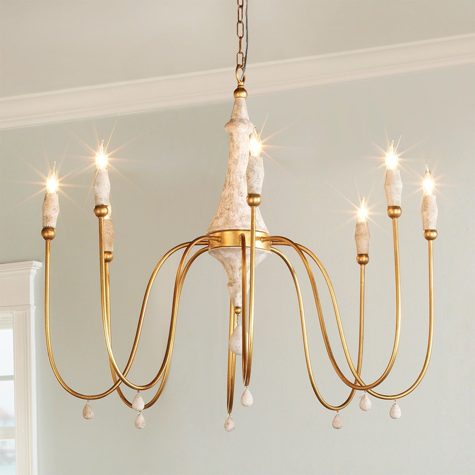 Freyza | Arcad Vintage Industrial Wood Chandelier – Industrial Dining Room Living Room
