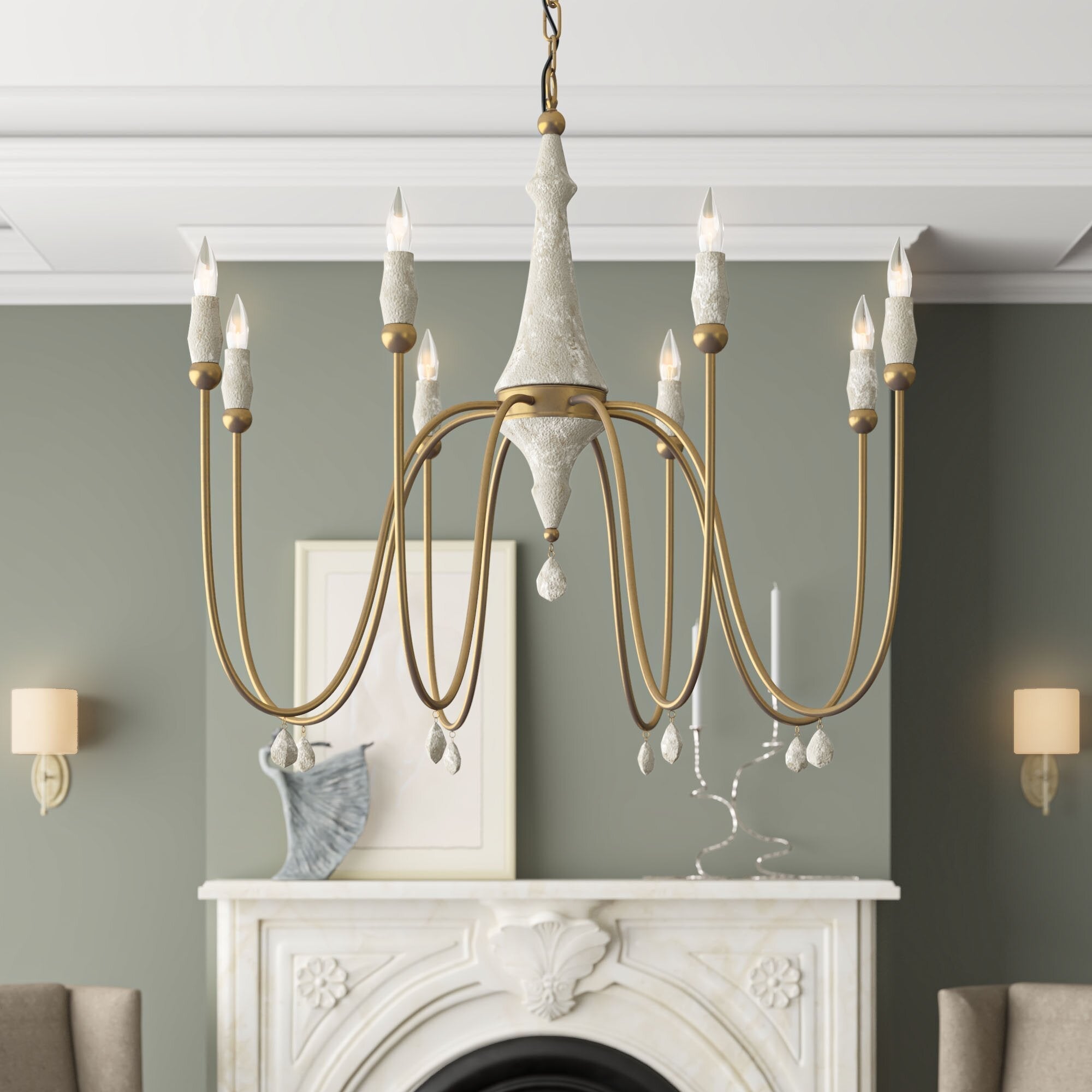 Freyza | Arcad Vintage Industrial Wood Chandelier – Industrial Dining Room Living Room