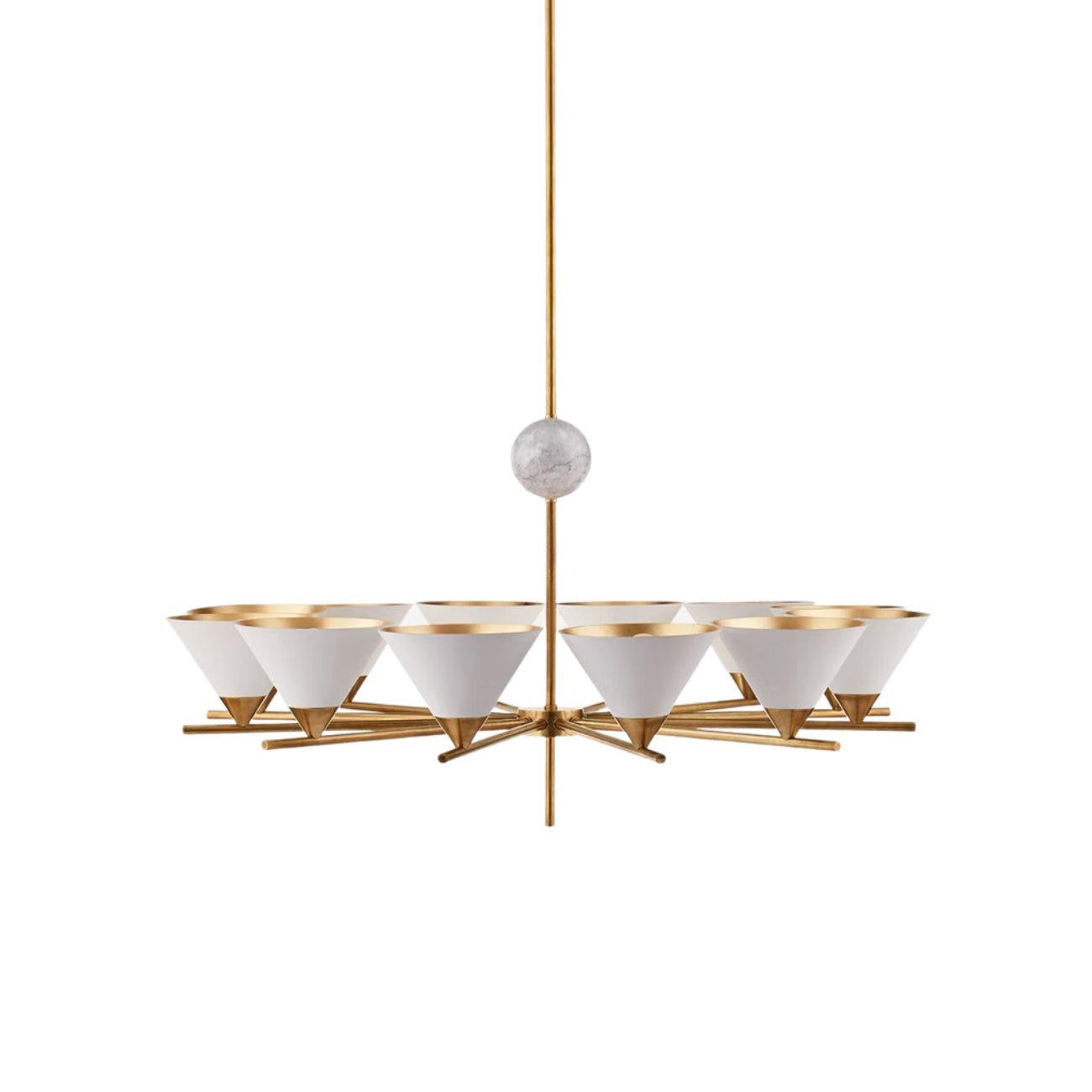 Freyza | Bloom großer Vintage-Marmorkronleuchter – Vintage-Esszimmer-Wohnzimmer