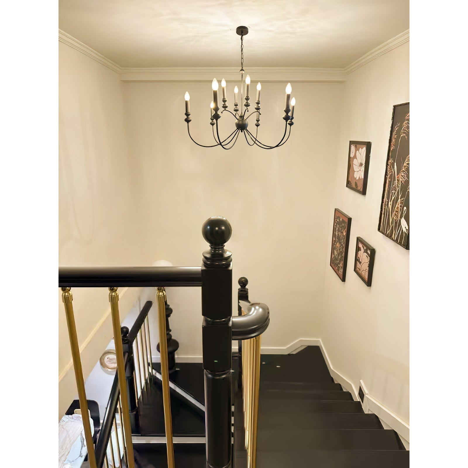Freyza | Crest Vintage Industrial Black Chandelier – Industrial Dining Room Living Room