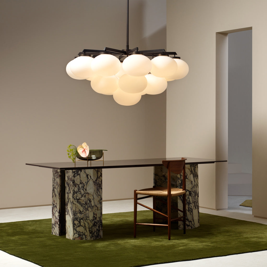 Freyza | Lustre en laiton et verre Edge Elegance – Salle à manger, salon
