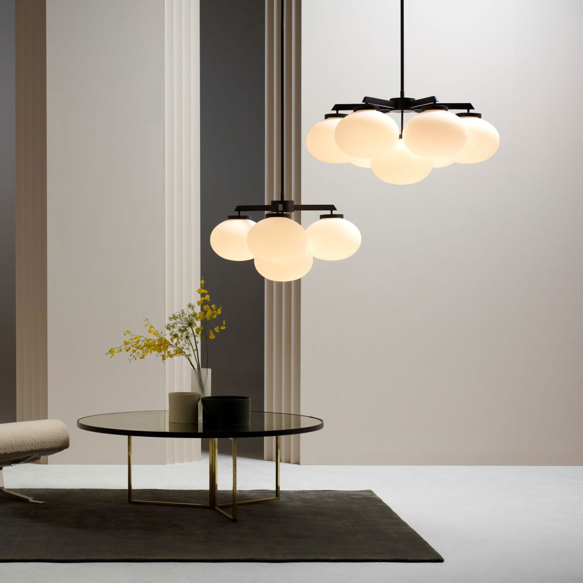 Freyza | Lustre en laiton et verre Edge Elegance – Salle à manger, salon