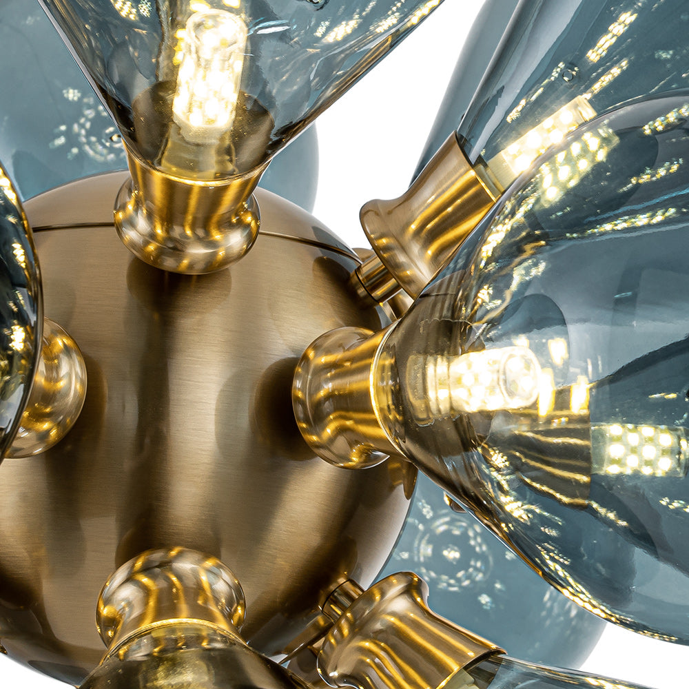 Freyza | Orbis Contemporary Glass Glass Chandelier – Contemporary Dining Room Living Room