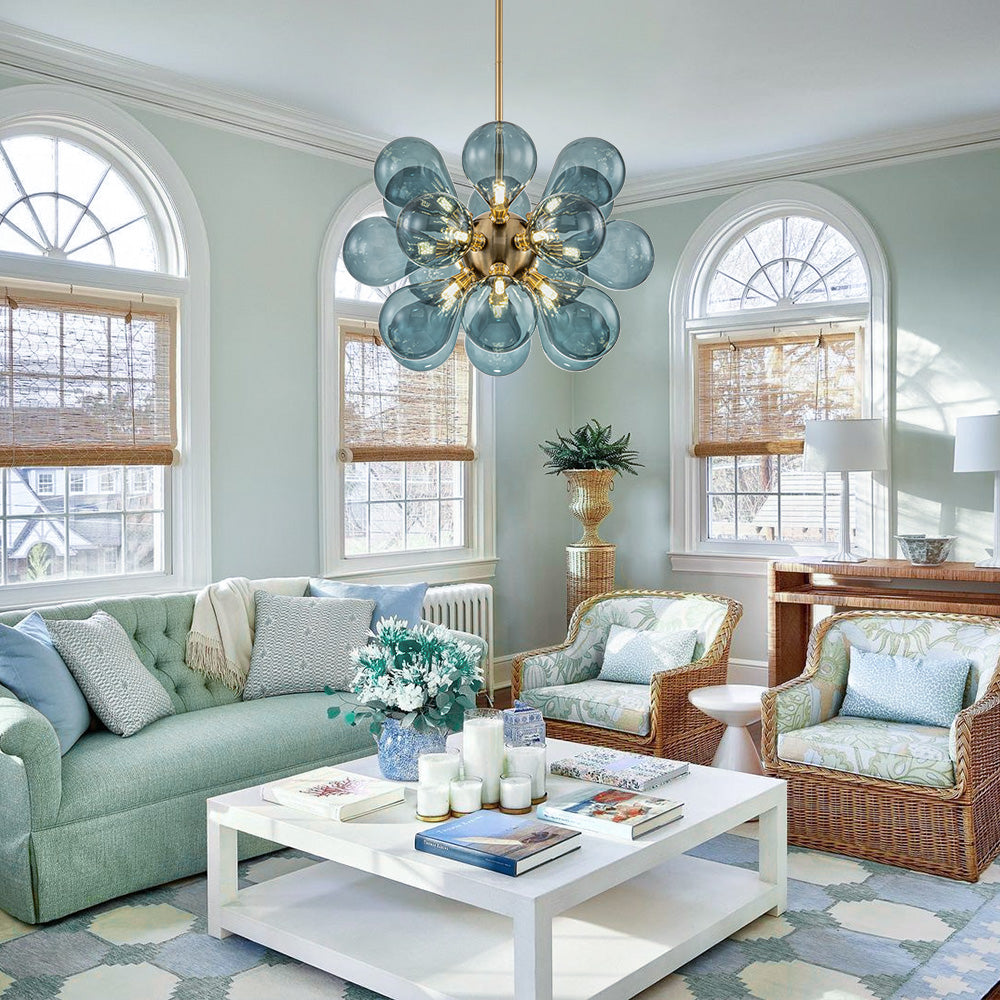 Freyza | Orbis Contemporary Glass Glass Chandelier – Contemporary Dining Room Living Room