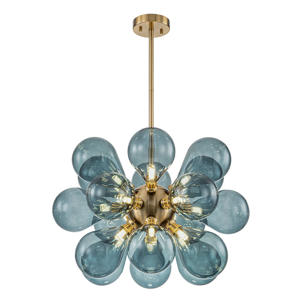 Freyza | Orbis Contemporary Glass Glass Chandelier – Contemporary Dining Room Living Room