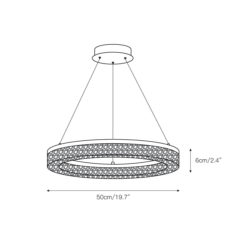 Freyza | Idyll Round LED Resin Chandelier – Dining Room Living Room