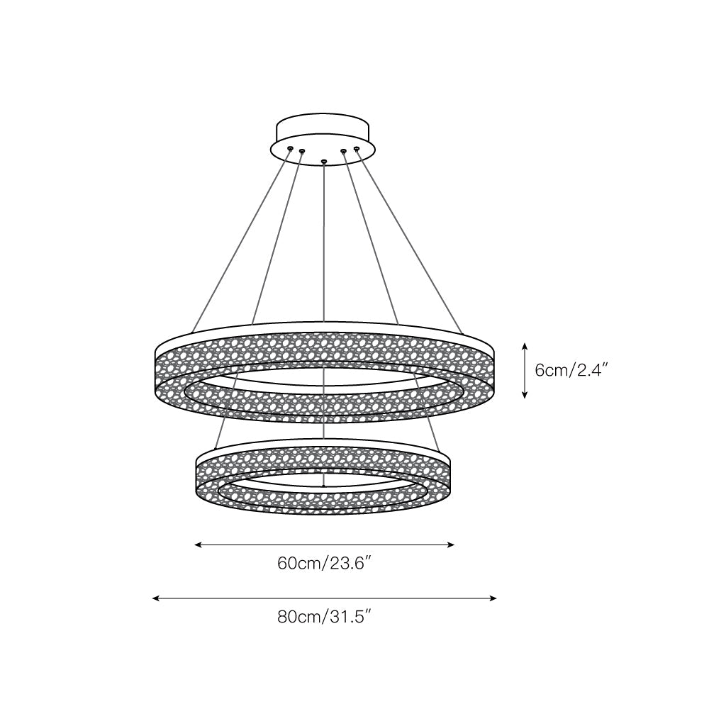 Freyza | Idyll Round LED Resin Chandelier – Dining Room Living Room