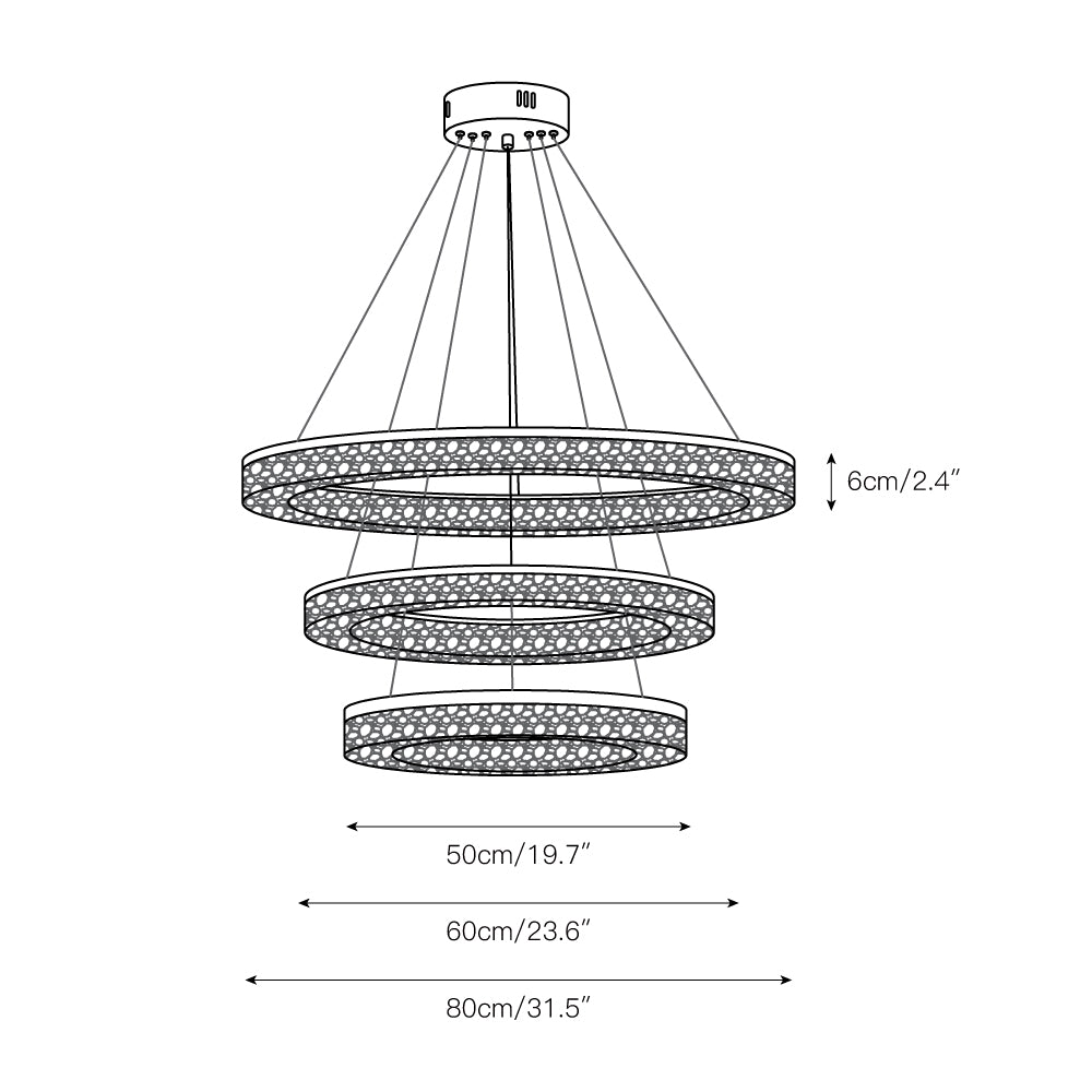 Freyza | Idyll Round LED Resin Chandelier – Dining Room Living Room