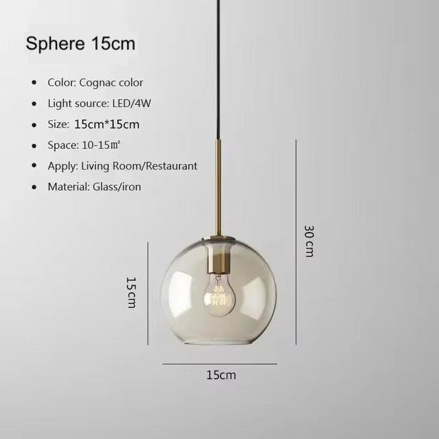Freyza - CognacGlow | Elegant Handcrafted Brass Pendant Light Fixture