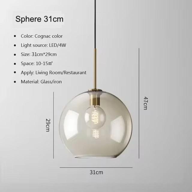 Freyza - CognacGlow | Elegant Handcrafted Brass Pendant Light Fixture