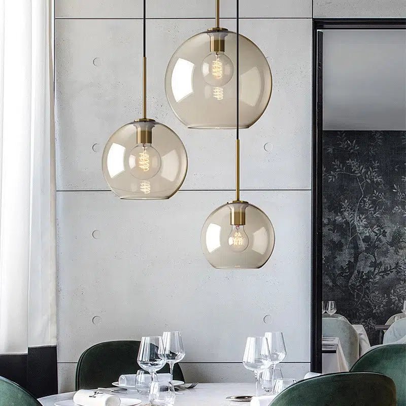 Freyza - CognacGlow | Elegant Handcrafted Brass Pendant Light Fixture